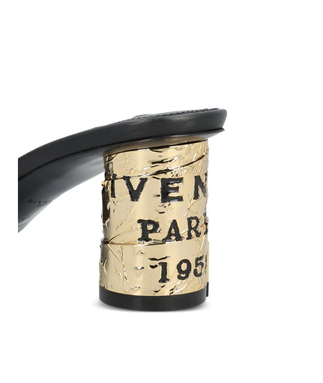 GIVENCHY Черные кожаные мюли, фото 2