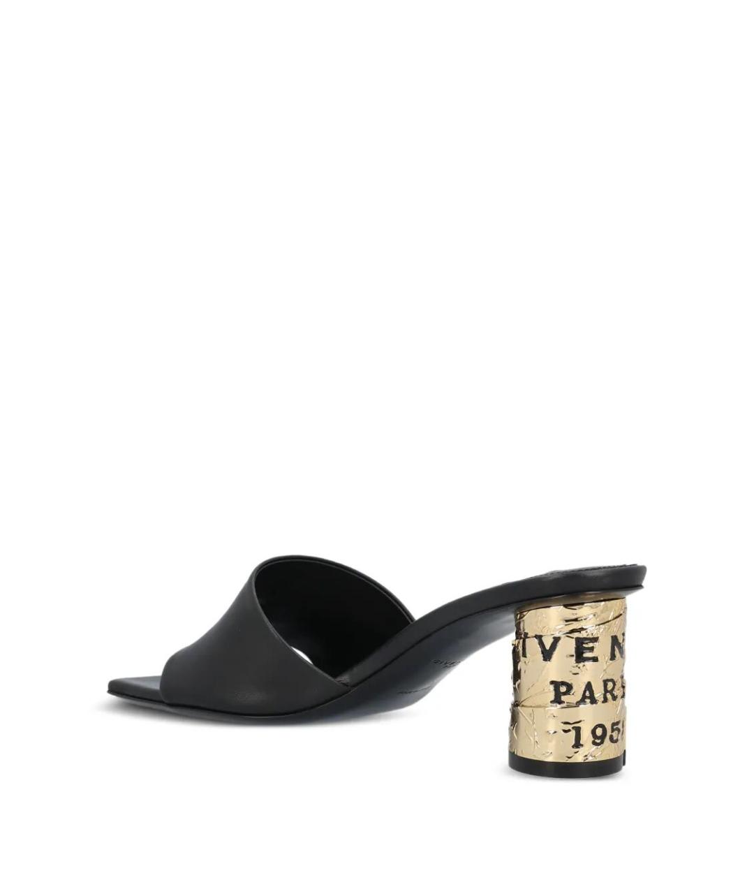GIVENCHY Черные кожаные мюли, фото 4