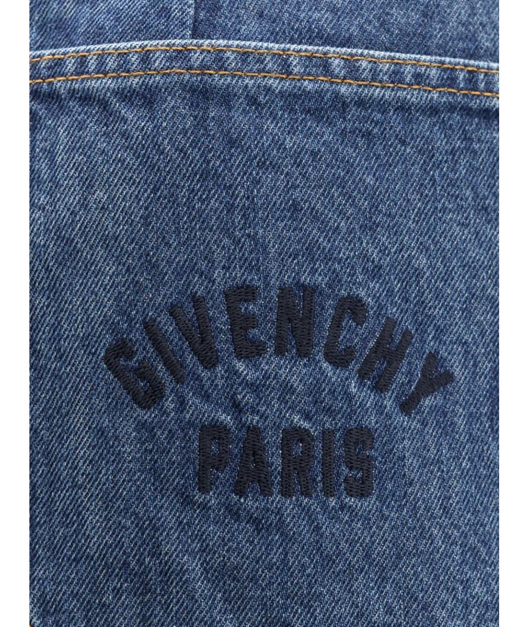 GIVENCHY Синяя хлопковая юбка мини, фото 3