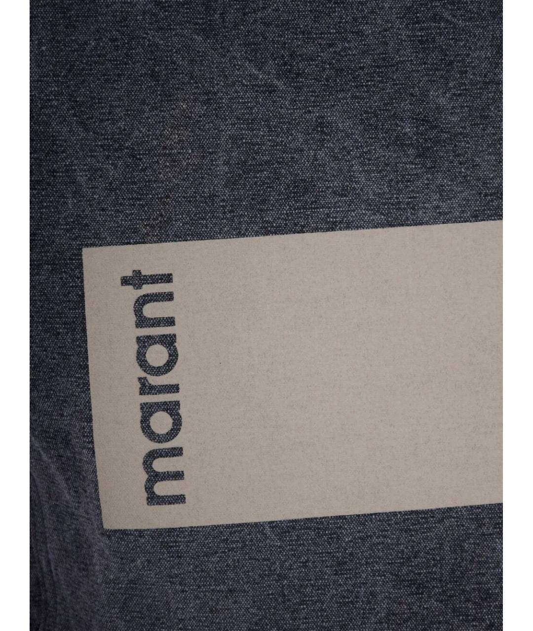 ISABEL MARANT Антрацитовая тканевая сумка тоут, фото 3