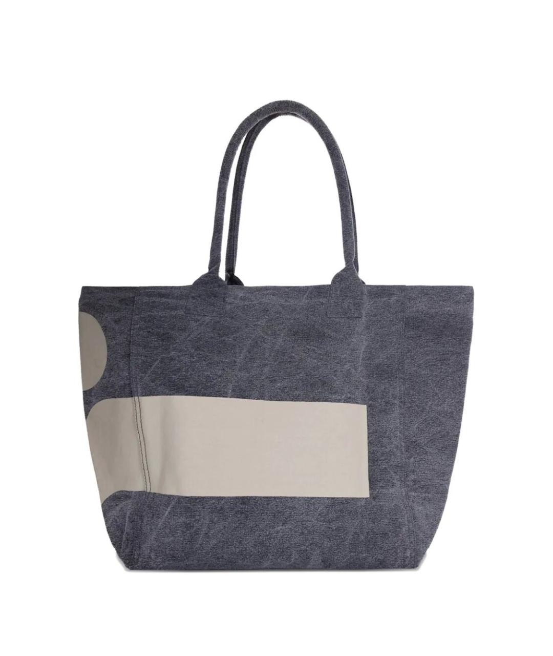 ISABEL MARANT Антрацитовая тканевая сумка тоут, фото 2