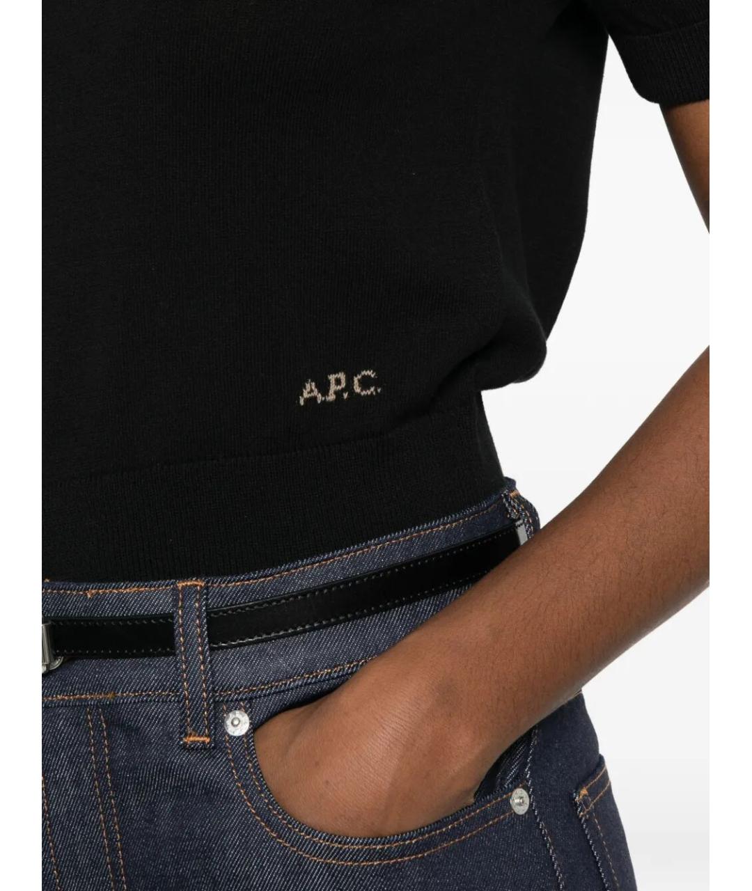 A.P.C. Черный хлопковый джемпер / свитер, фото 4
