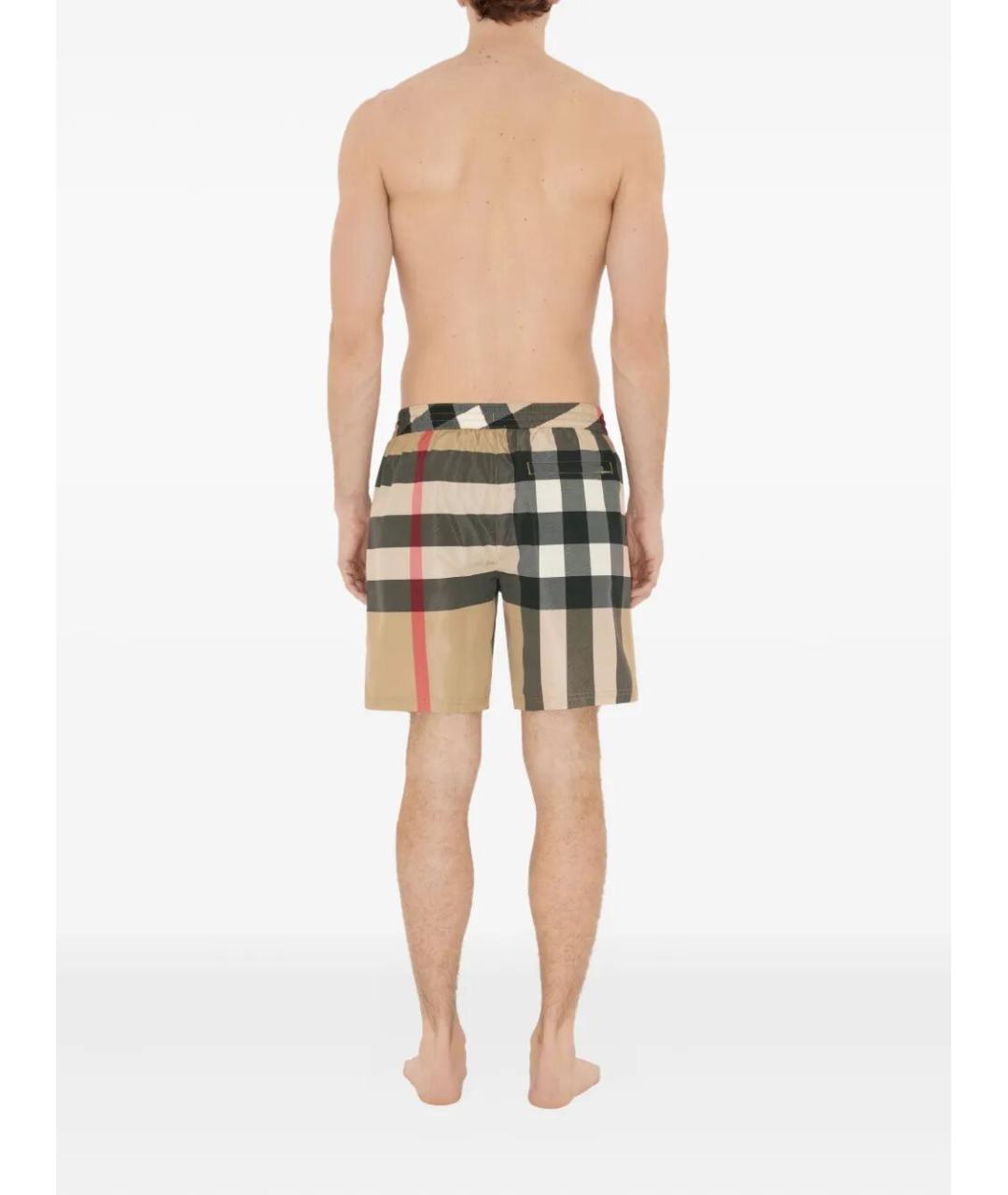 BURBERRY Бежевые полиэстеровые плавки, фото 5