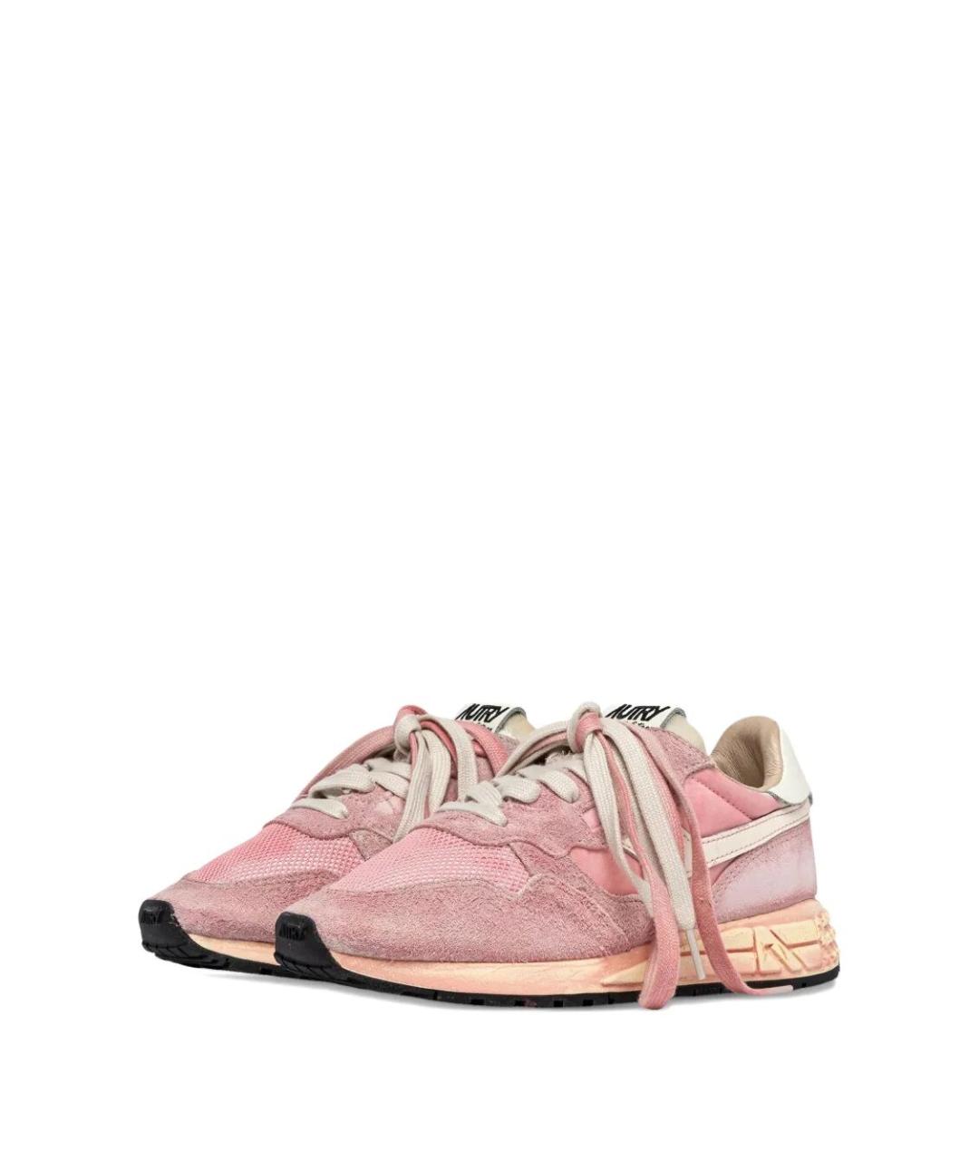 AUTRY Розовые кожаные кроссовки, фото 2