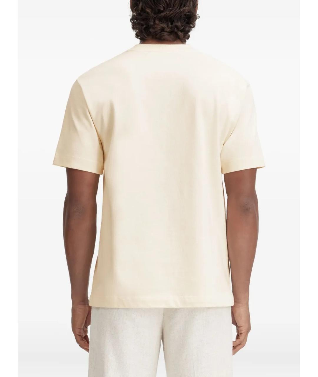 JACQUEMUS Бежевая хлопковая футболка, фото 3