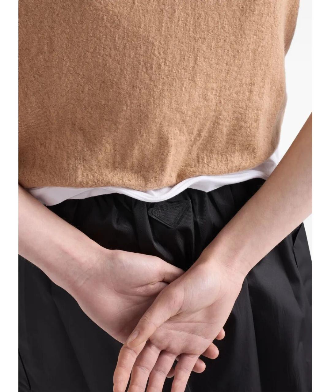 PRADA Черная полиамидовая юбка мини, фото 4