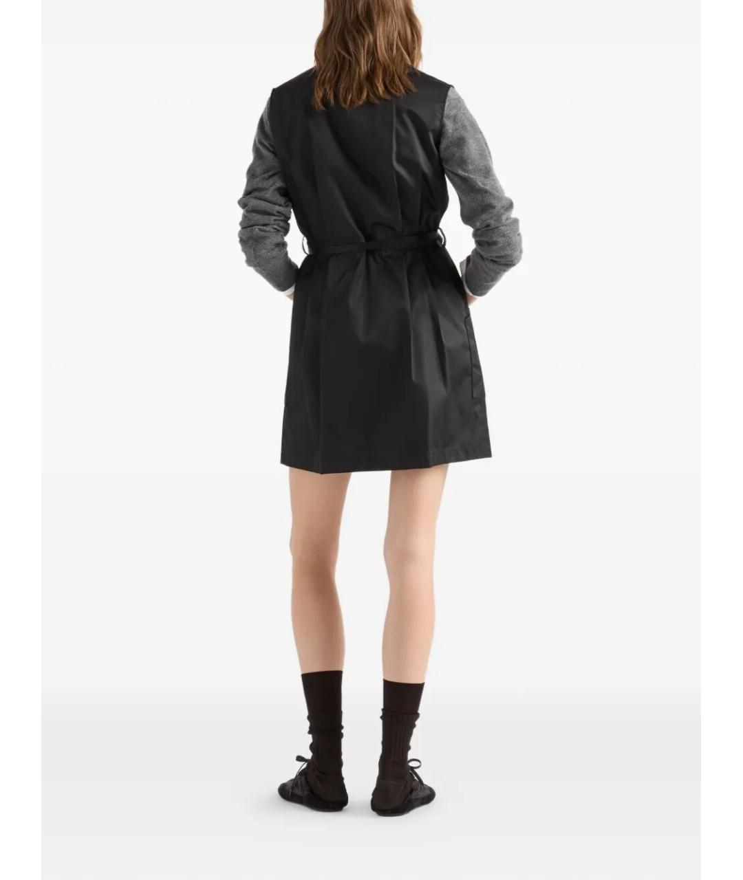 PRADA Черное полиамидовое повседневное платье, фото 4