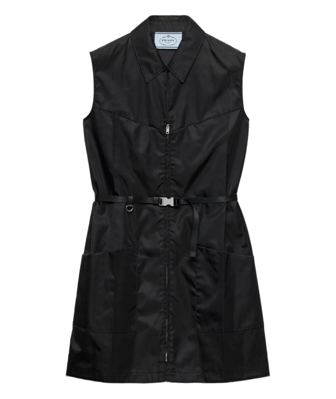 PRADA Черное полиамидовое повседневное платье, фото 1