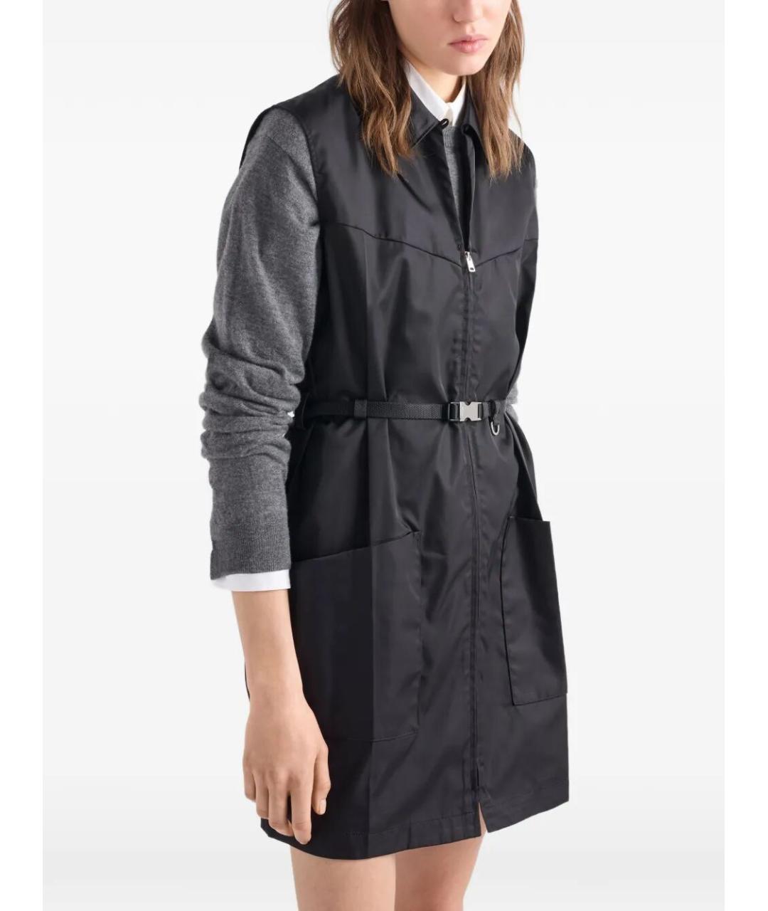 PRADA Черное полиамидовое повседневное платье, фото 2