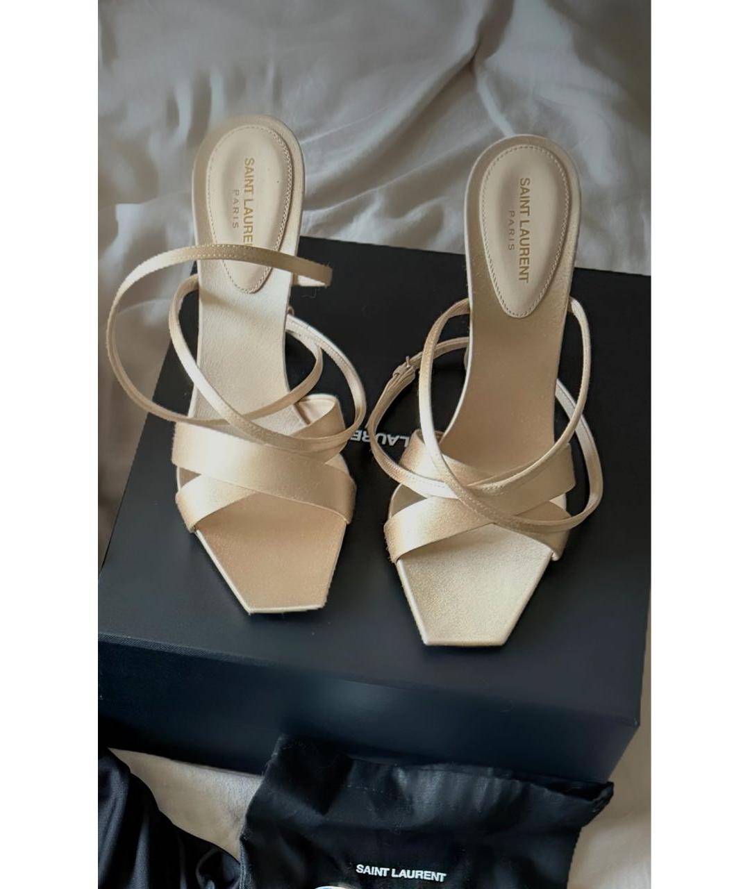 SAINT LAURENT Бежевые туфли, фото 3