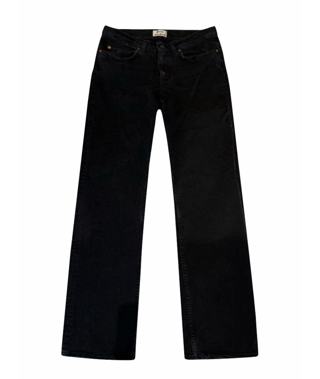 ACNE STUDIOS Черные хлопковые джинсы клеш, фото 1