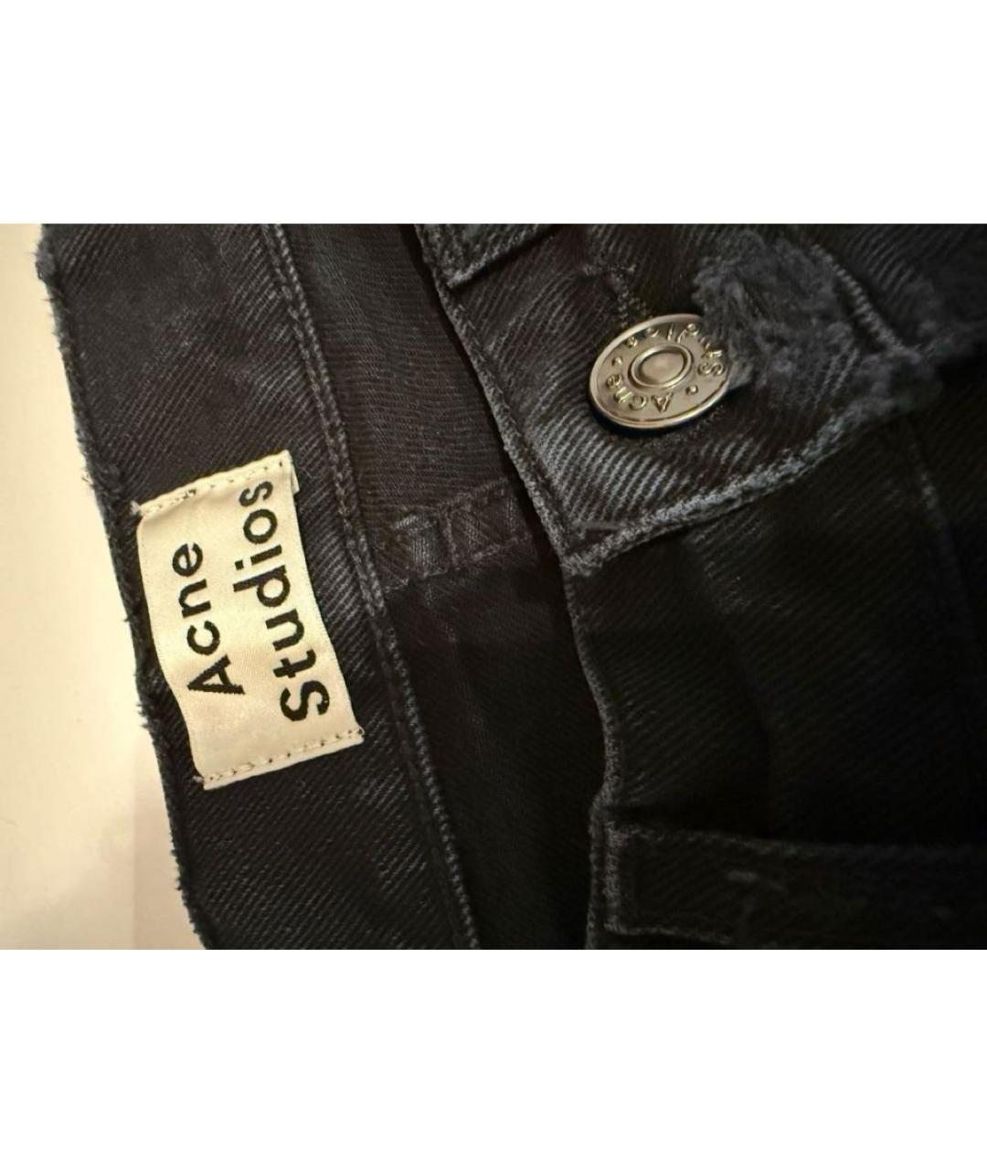 ACNE STUDIOS Черные хлопковые джинсы клеш, фото 3