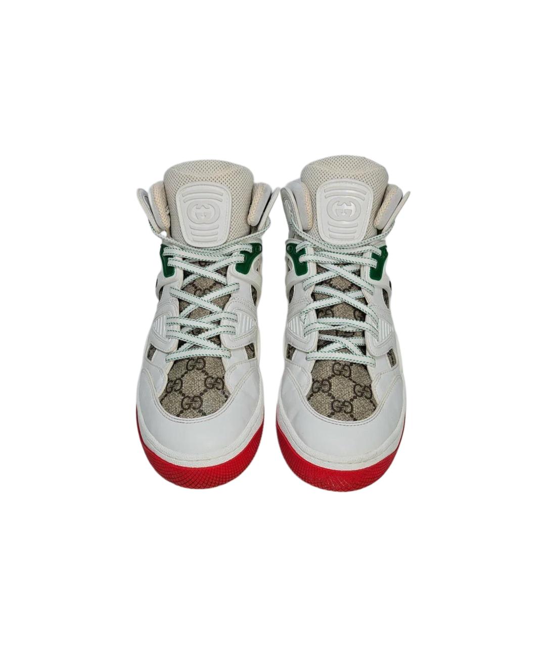 GUCCI Белые кожаные кеды, фото 2