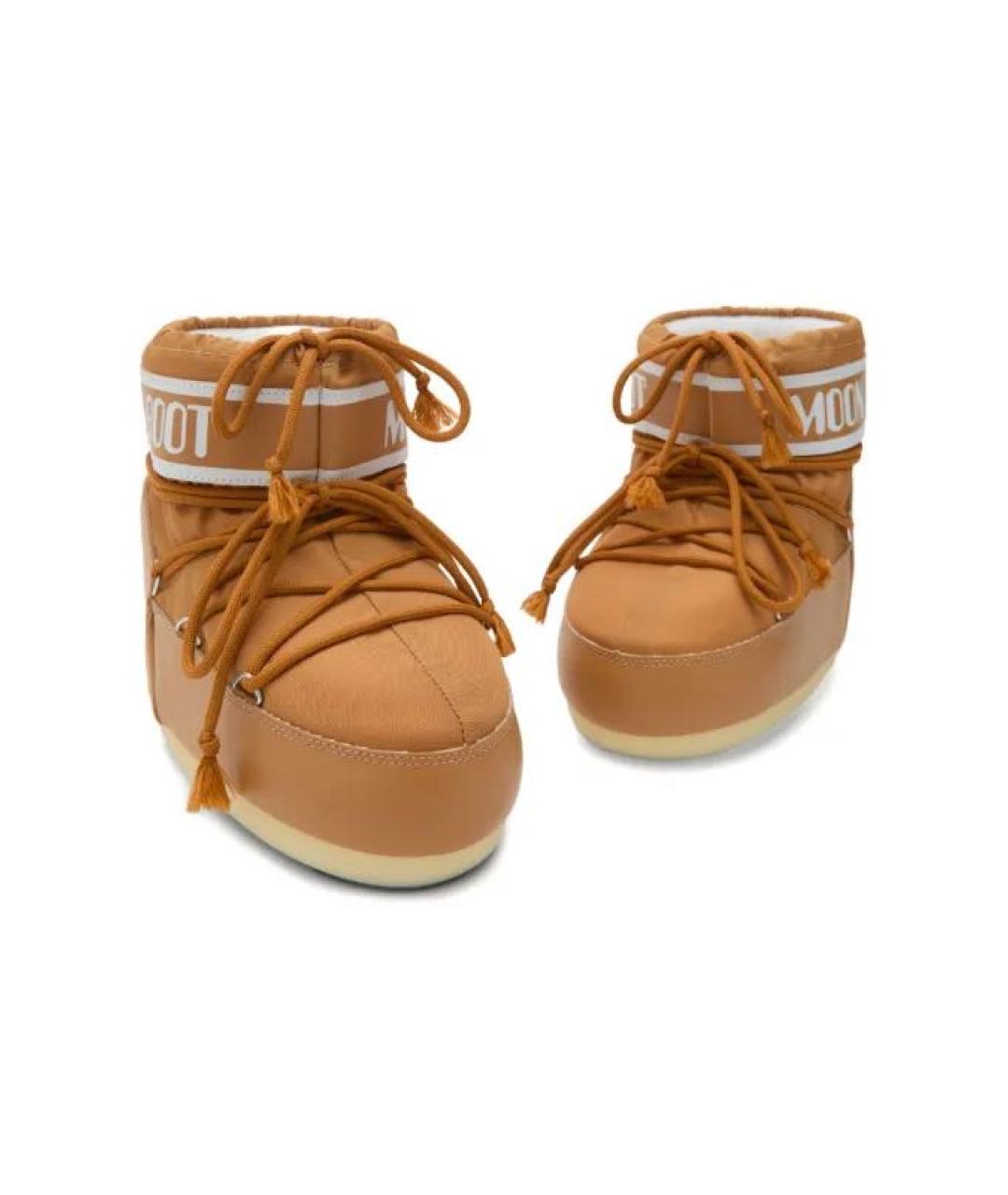 MOON BOOT Коричневые синтетические ботинки, фото 2