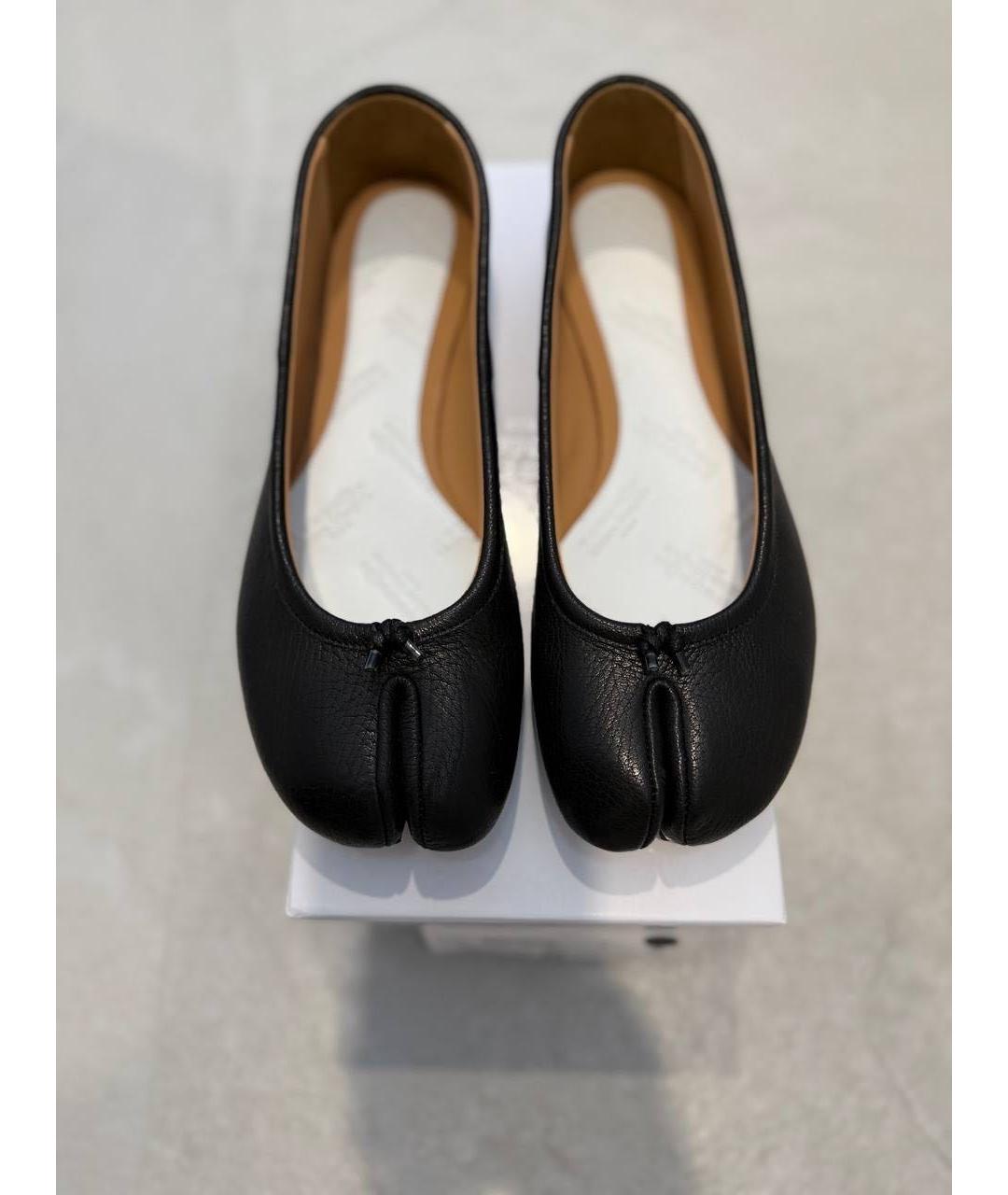 MAISON MARGIELA Черные кожаные балетки, фото 8