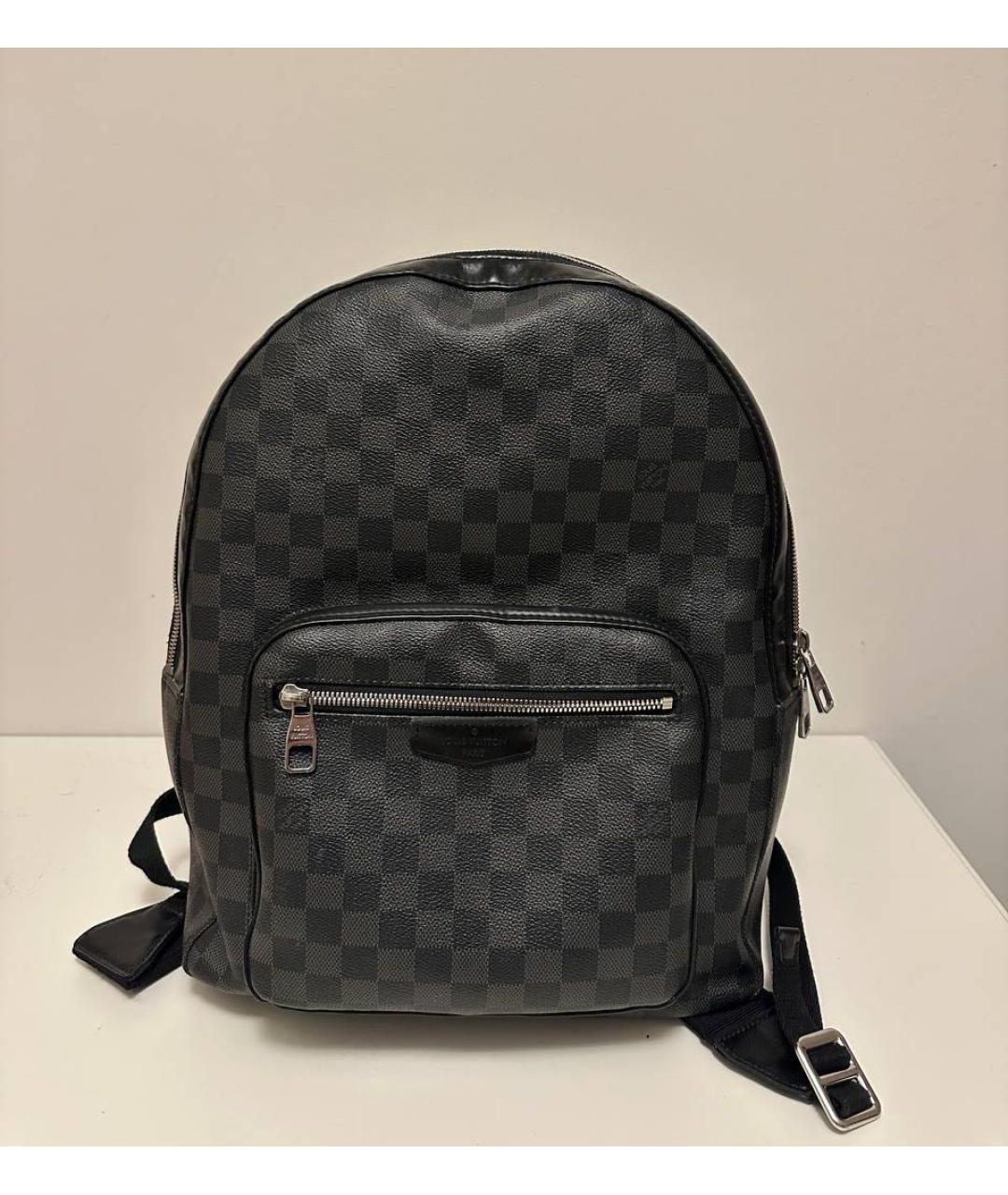 LOUIS VUITTON Антрацитовый рюкзак, фото 4