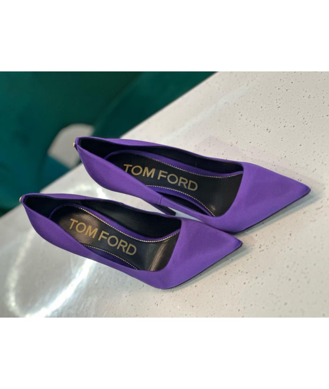 TOM FORD Фиолетовые текстильные туфли, фото 2