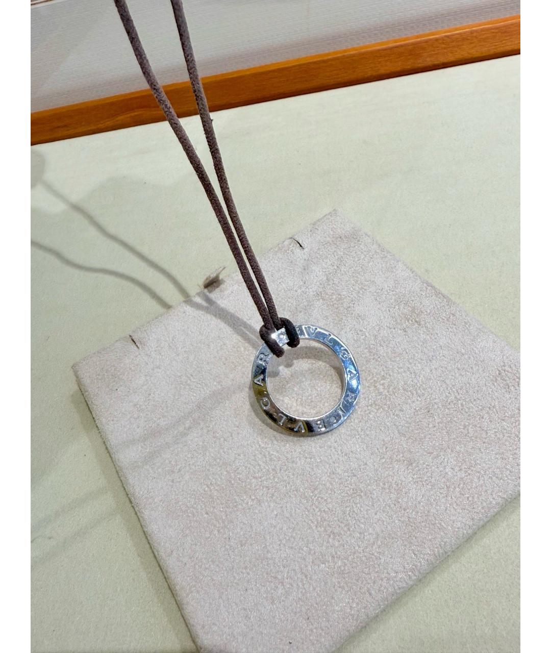 BVLGARI Серебряное колье из белого золота, фото 7