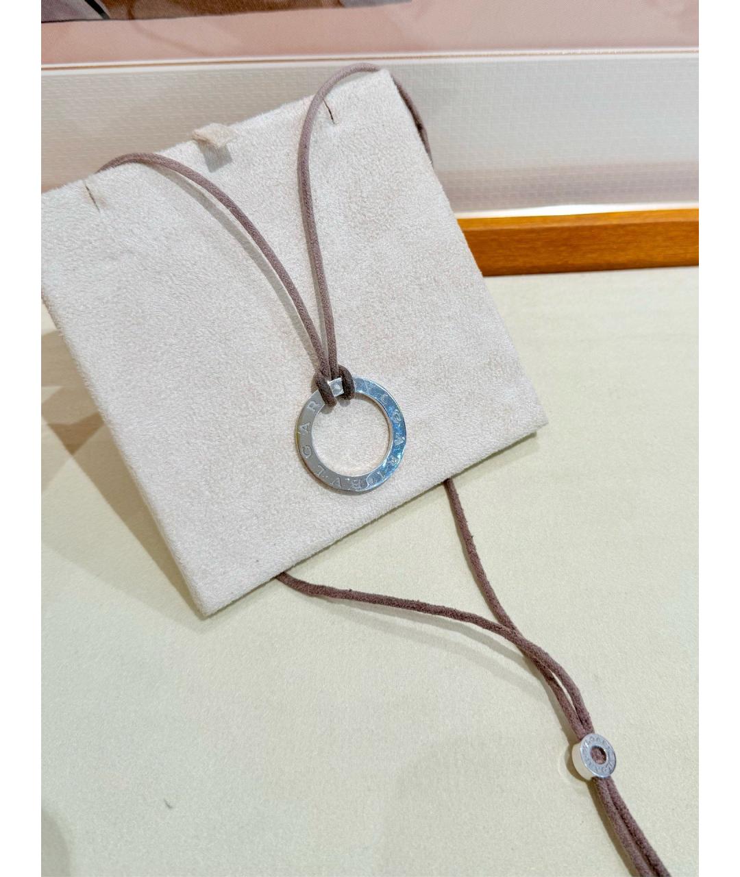 BVLGARI Серебряное колье из белого золота, фото 3