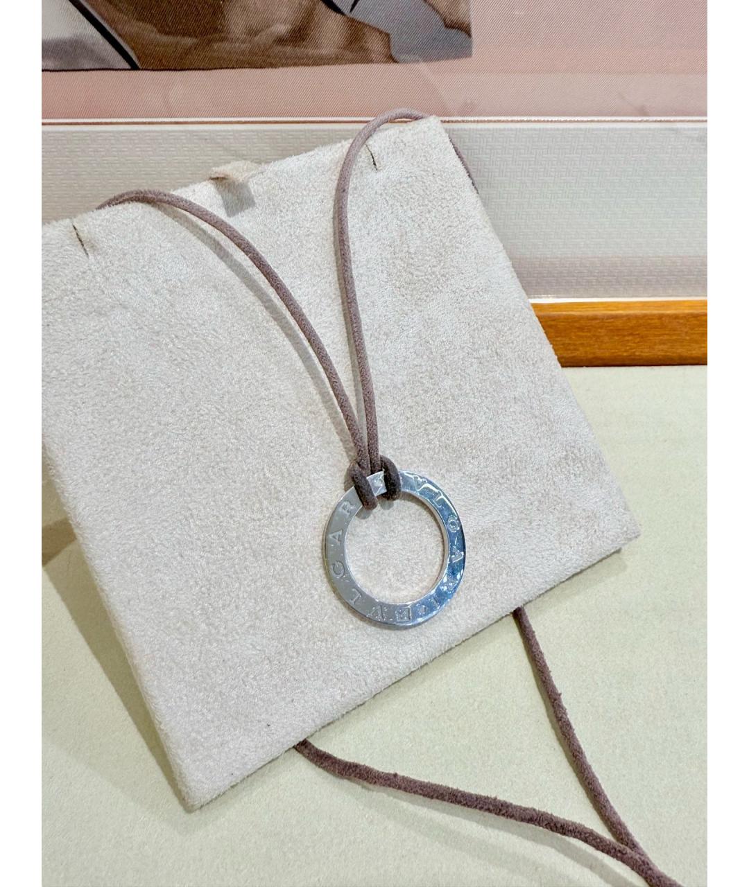 BVLGARI Серебряное колье из белого золота, фото 2