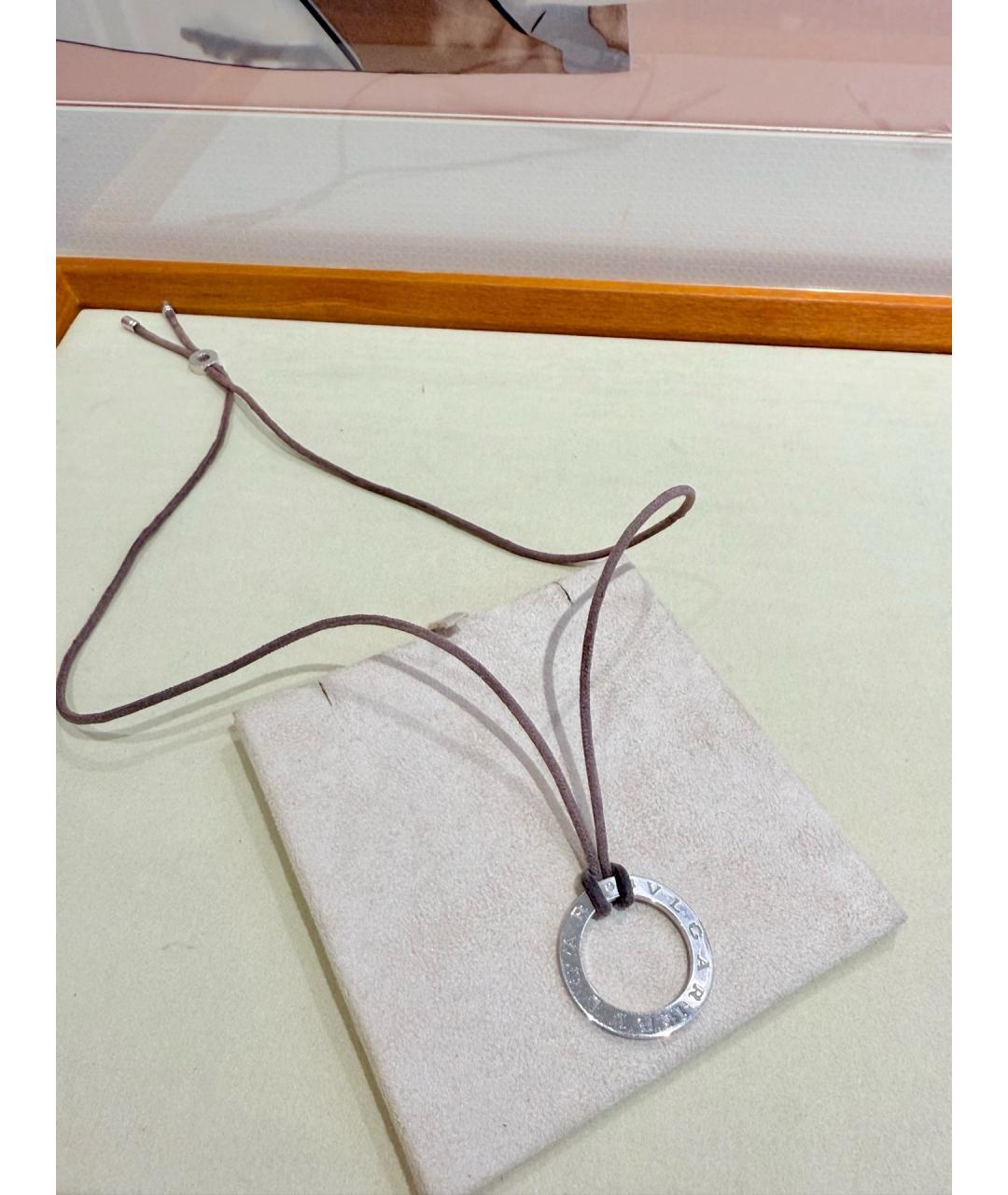 BVLGARI Серебряное колье из белого золота, фото 4