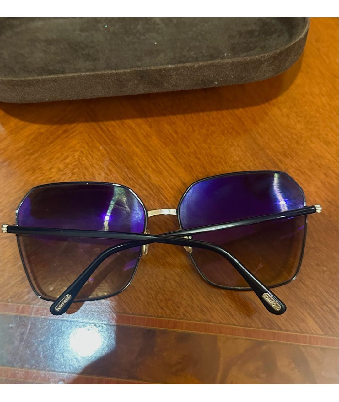 TOM FORD Коричневые металлические солнцезащитные очки, фото 3