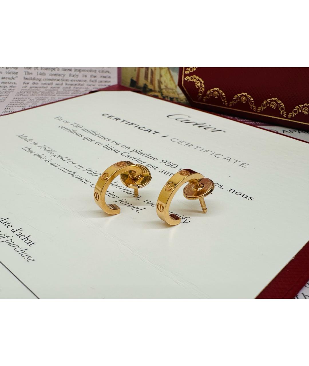 CARTIER Золотые серьги из розового золота, фото 4