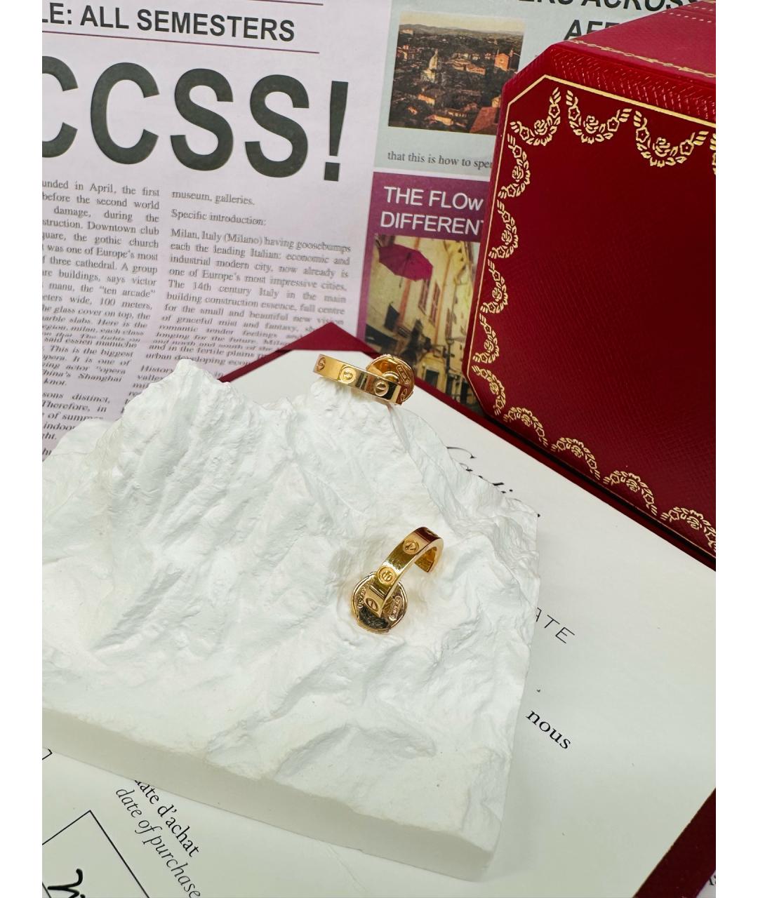 CARTIER Золотые серьги из розового золота, фото 2