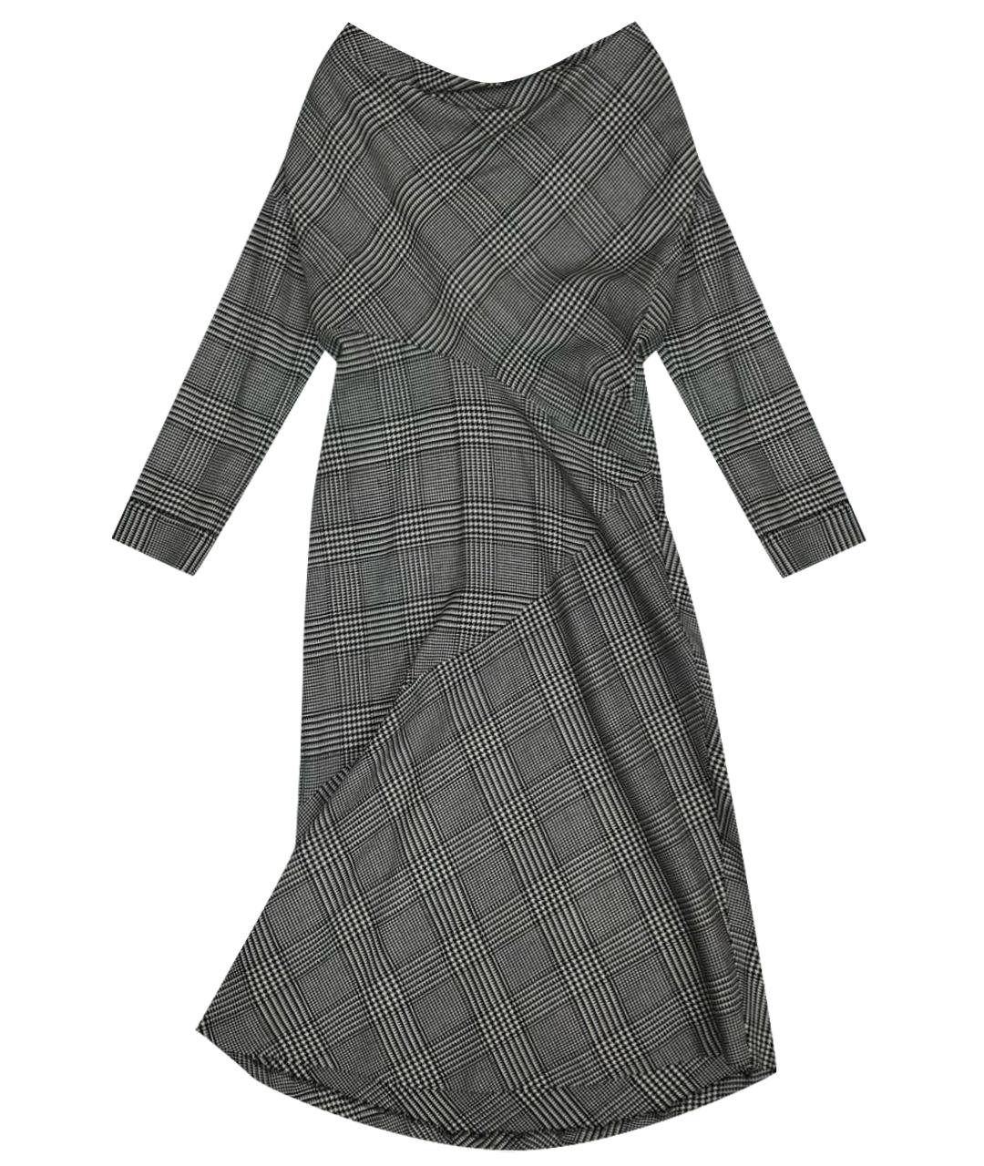 KITON Серое шерстяное повседневное платье, фото 1