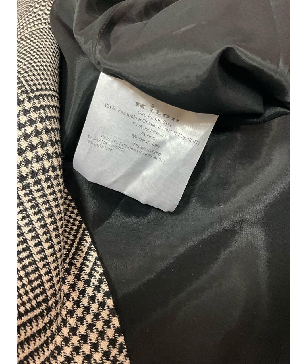 KITON Серое шерстяное повседневное платье, фото 5