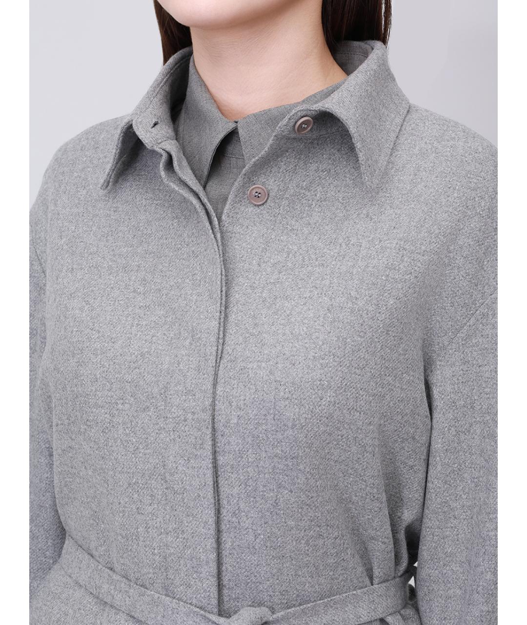 PAUL & SHARK Серое шерстяное пальто, фото 5