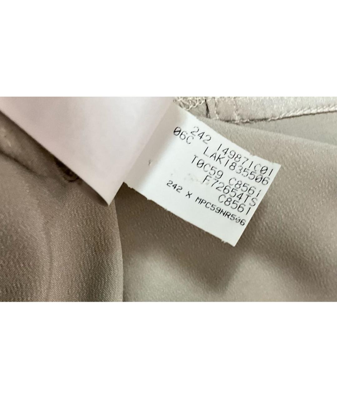 BRUNELLO CUCINELLI Бежевая шелковая рубашка, фото 8