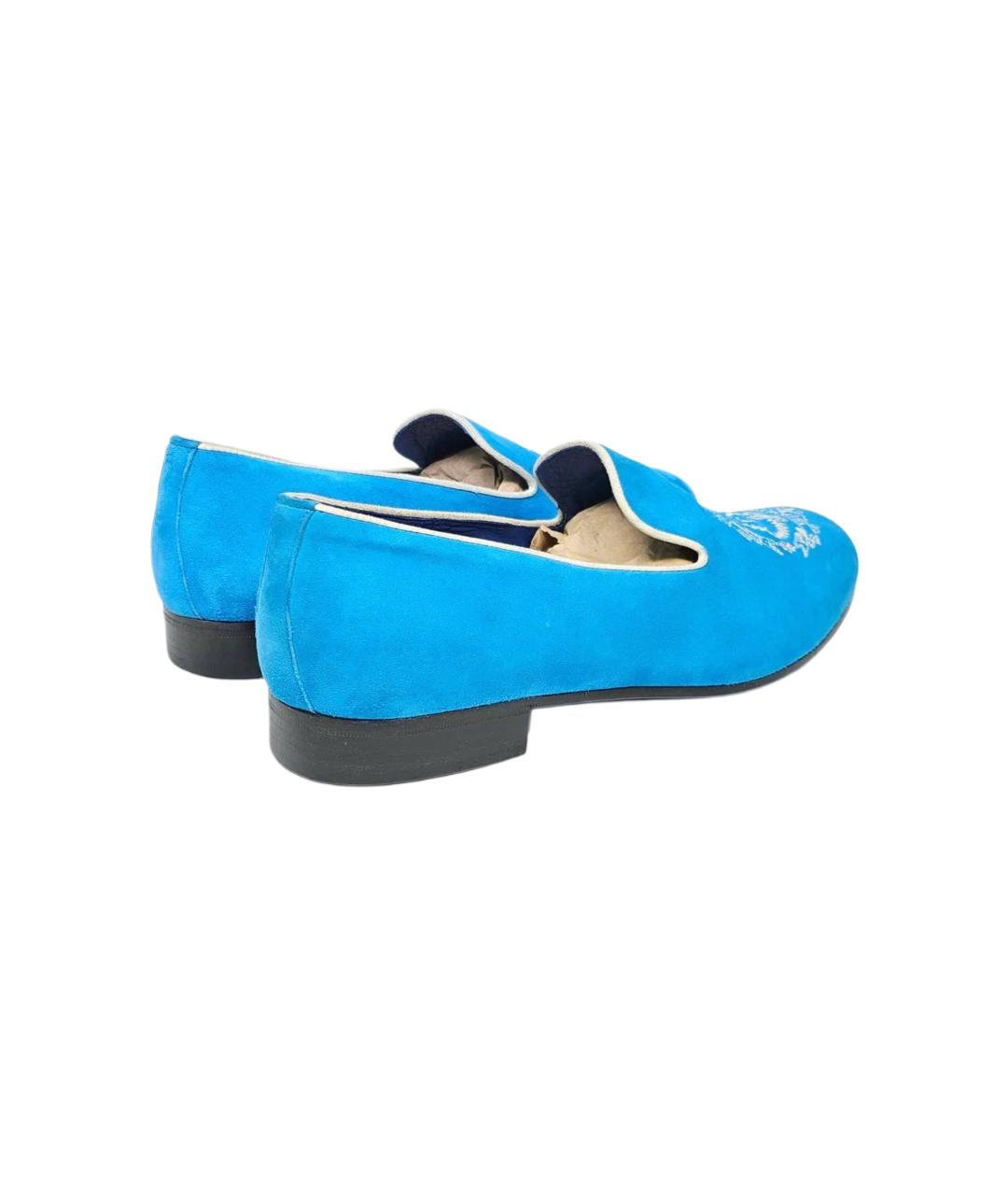 BILLIONAIRE Голубые замшевые лоферы, фото 3
