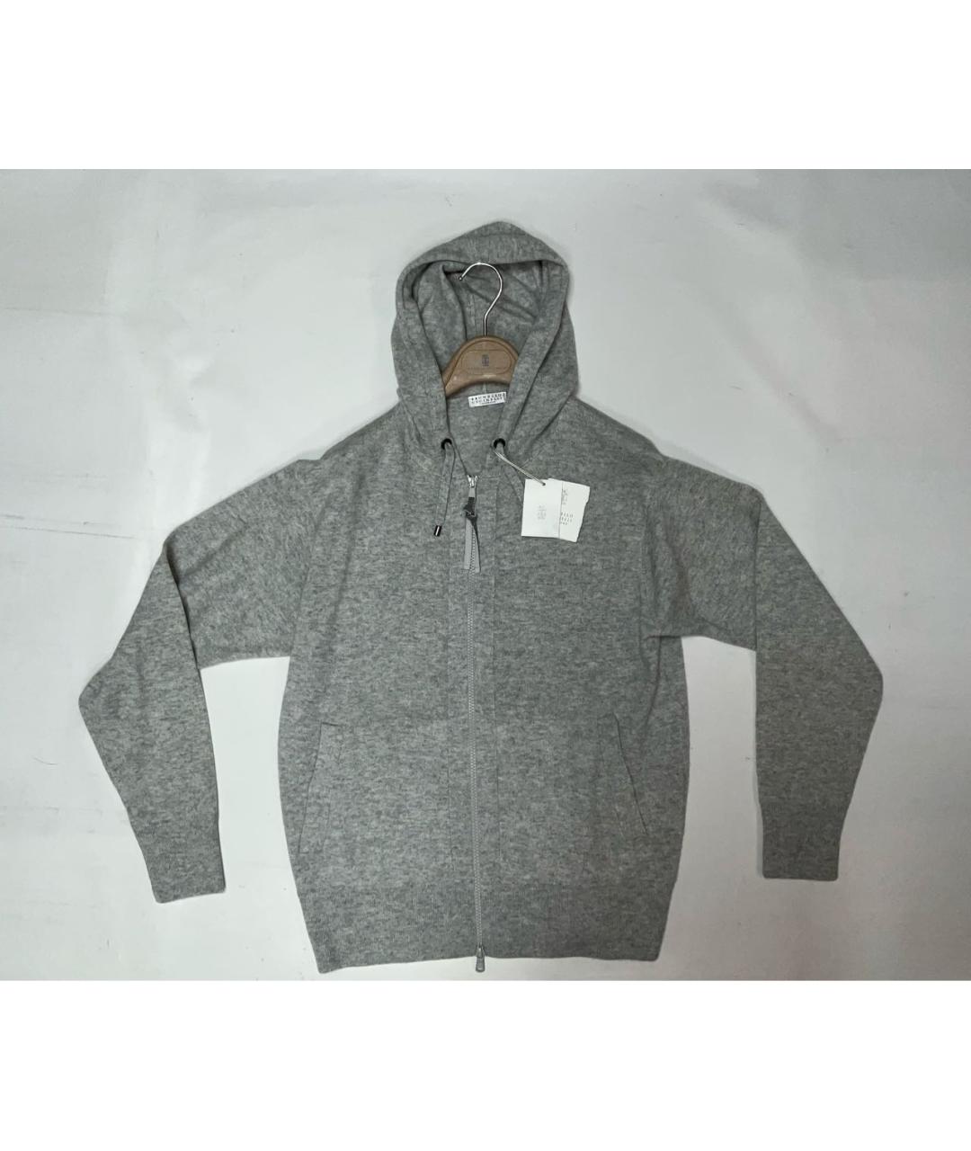 BRUNELLO CUCINELLI Серый кашемировый кардиган, фото 9