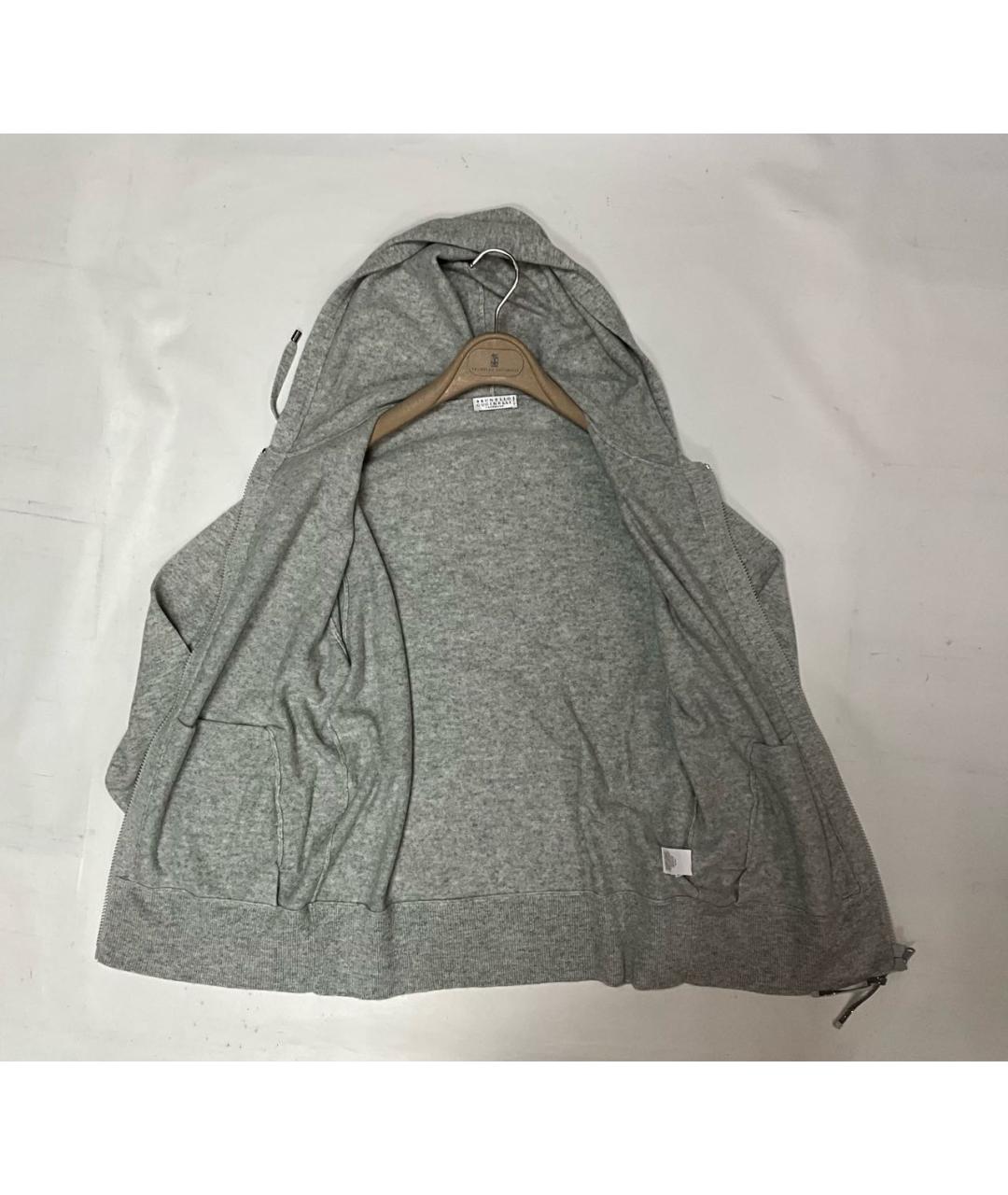 BRUNELLO CUCINELLI Серый кашемировый кардиган, фото 2