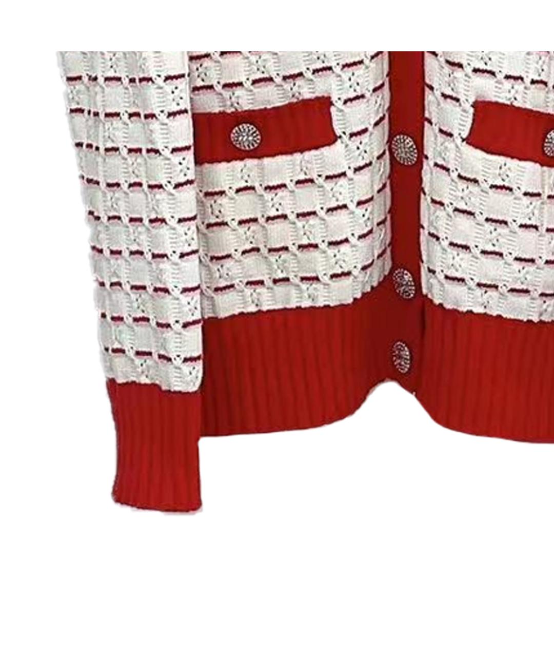 CHANEL Красный хлопковый кардиган, фото 3