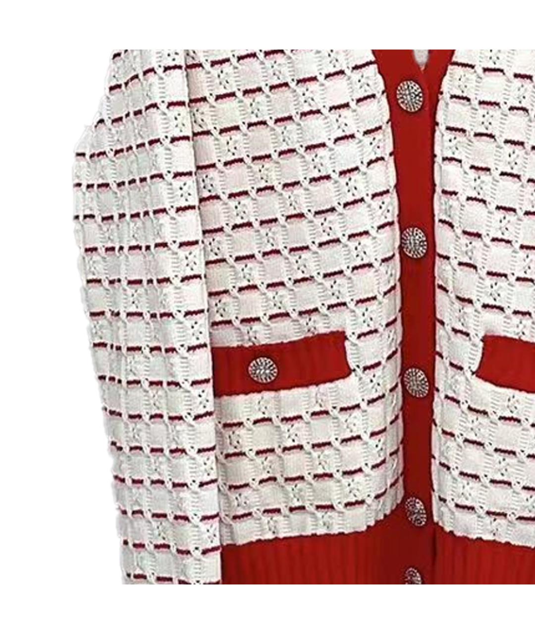 CHANEL Красный хлопковый кардиган, фото 2