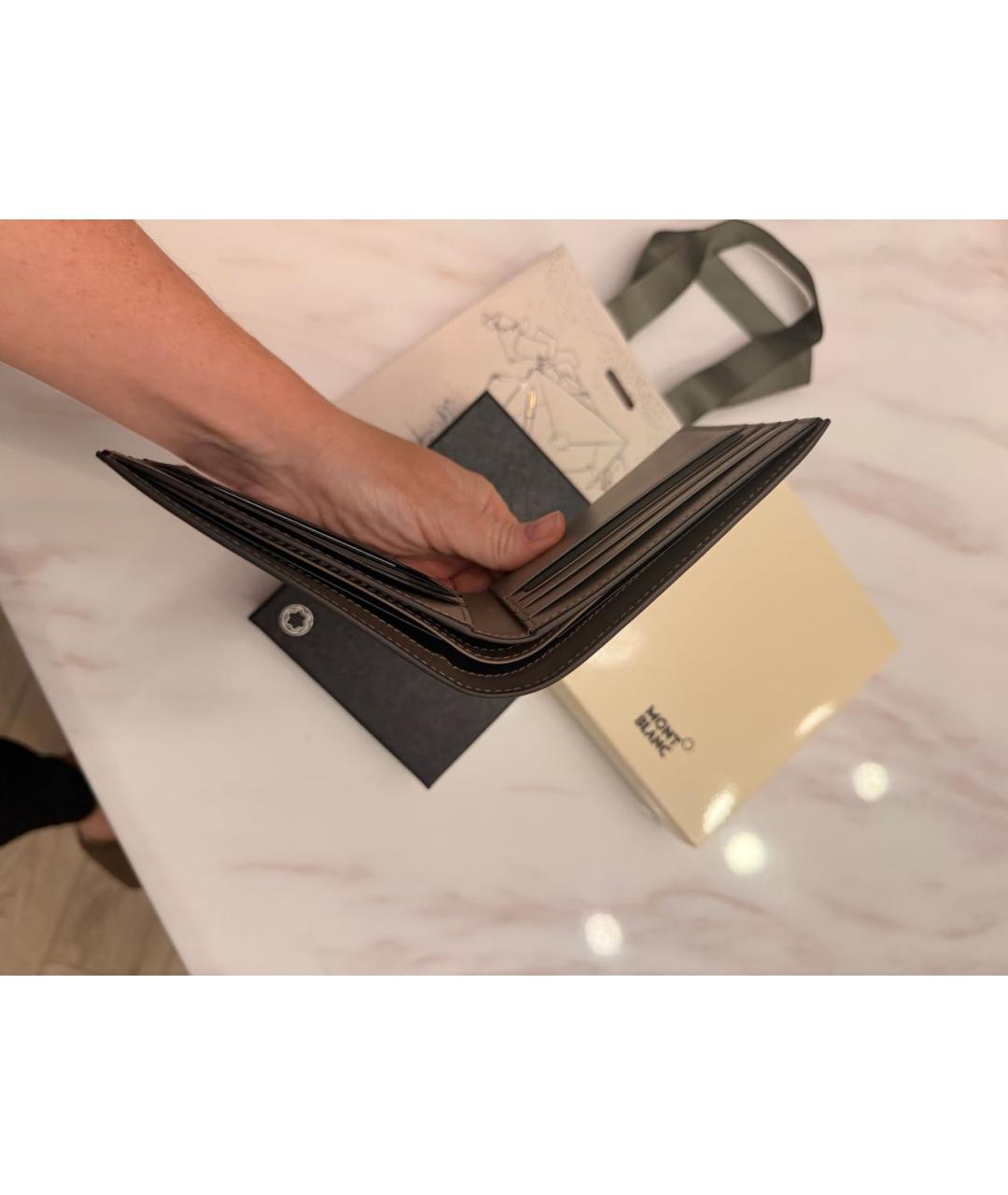 MONTBLANC Коричневый кожаный кошелек, фото 4