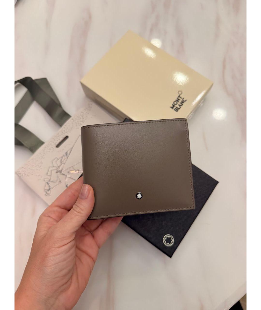 MONTBLANC Коричневый кожаный кошелек, фото 2