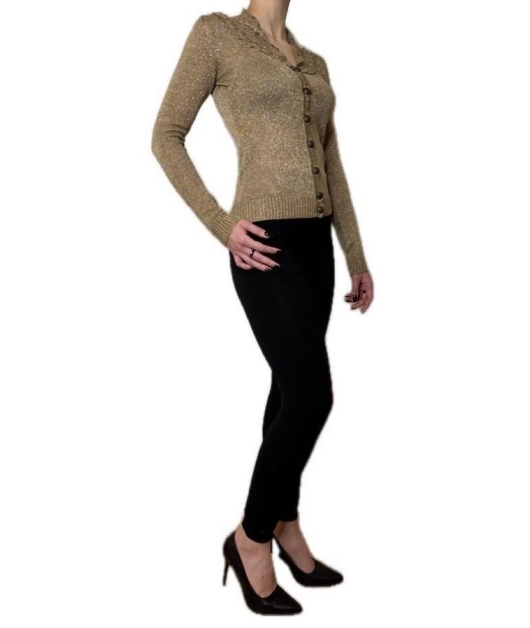 DOLCE&GABBANA Золотой ацетатный кардиган, фото 6