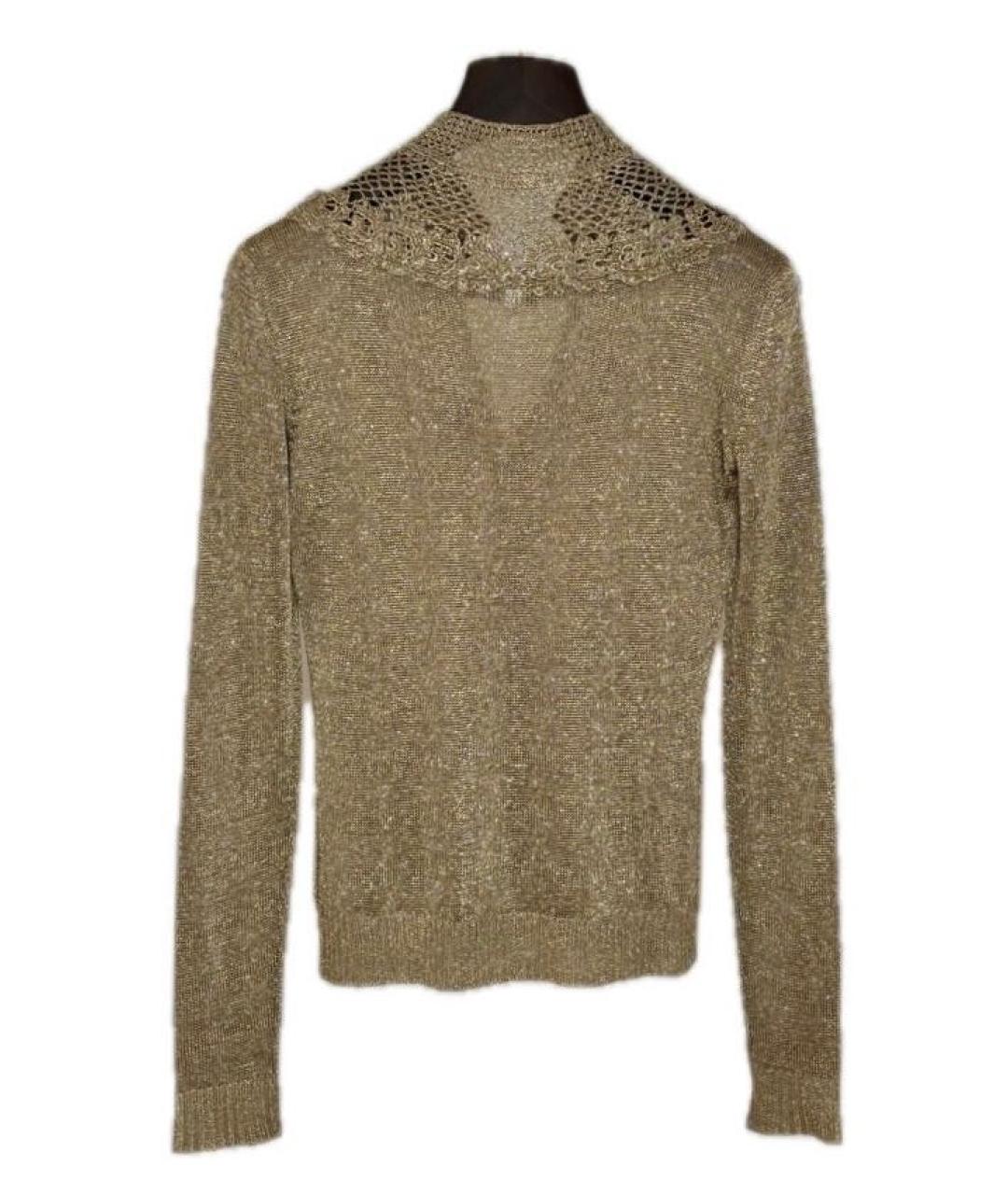 DOLCE&GABBANA Золотой ацетатный кардиган, фото 4