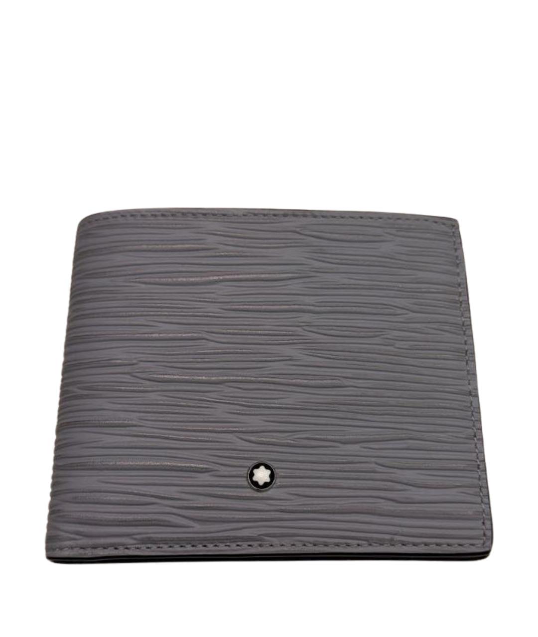 MONTBLANC Серый кожаный кошелек, фото 1