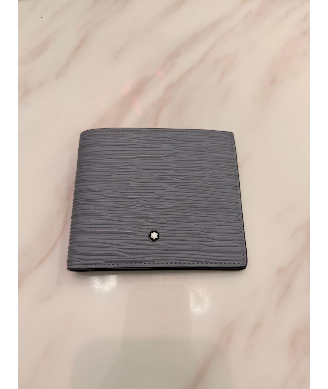 MONTBLANC Серый кожаный кошелек, фото 8