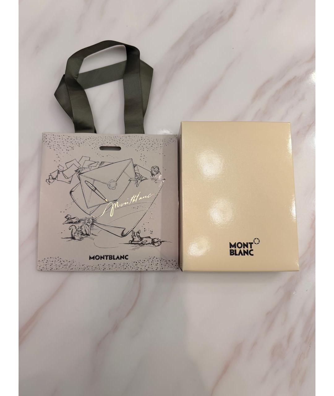 MONTBLANC Серый кожаный кошелек, фото 7