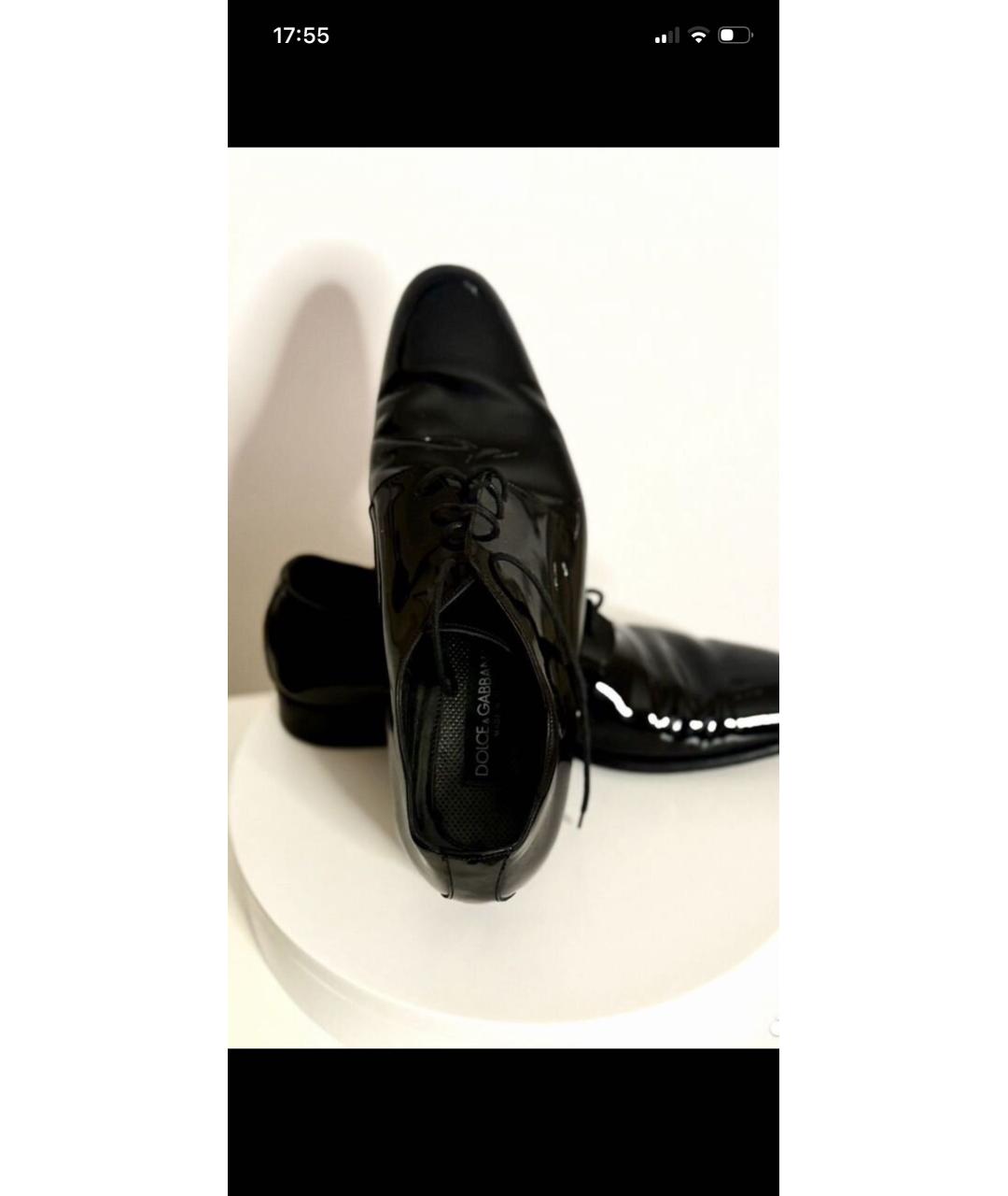 DOLCE&GABBANA Черные туфли из лакированной кожи, фото 3