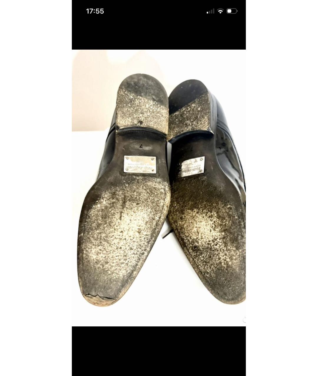 DOLCE&GABBANA Черные туфли из лакированной кожи, фото 5