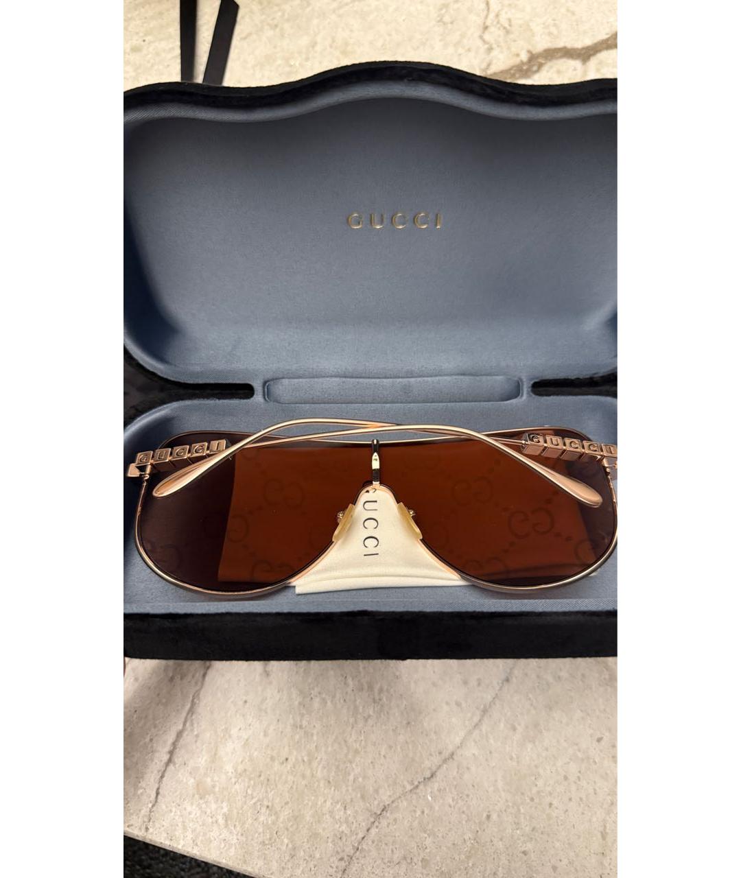 GUCCI Мульти металлические солнцезащитные очки, фото 8