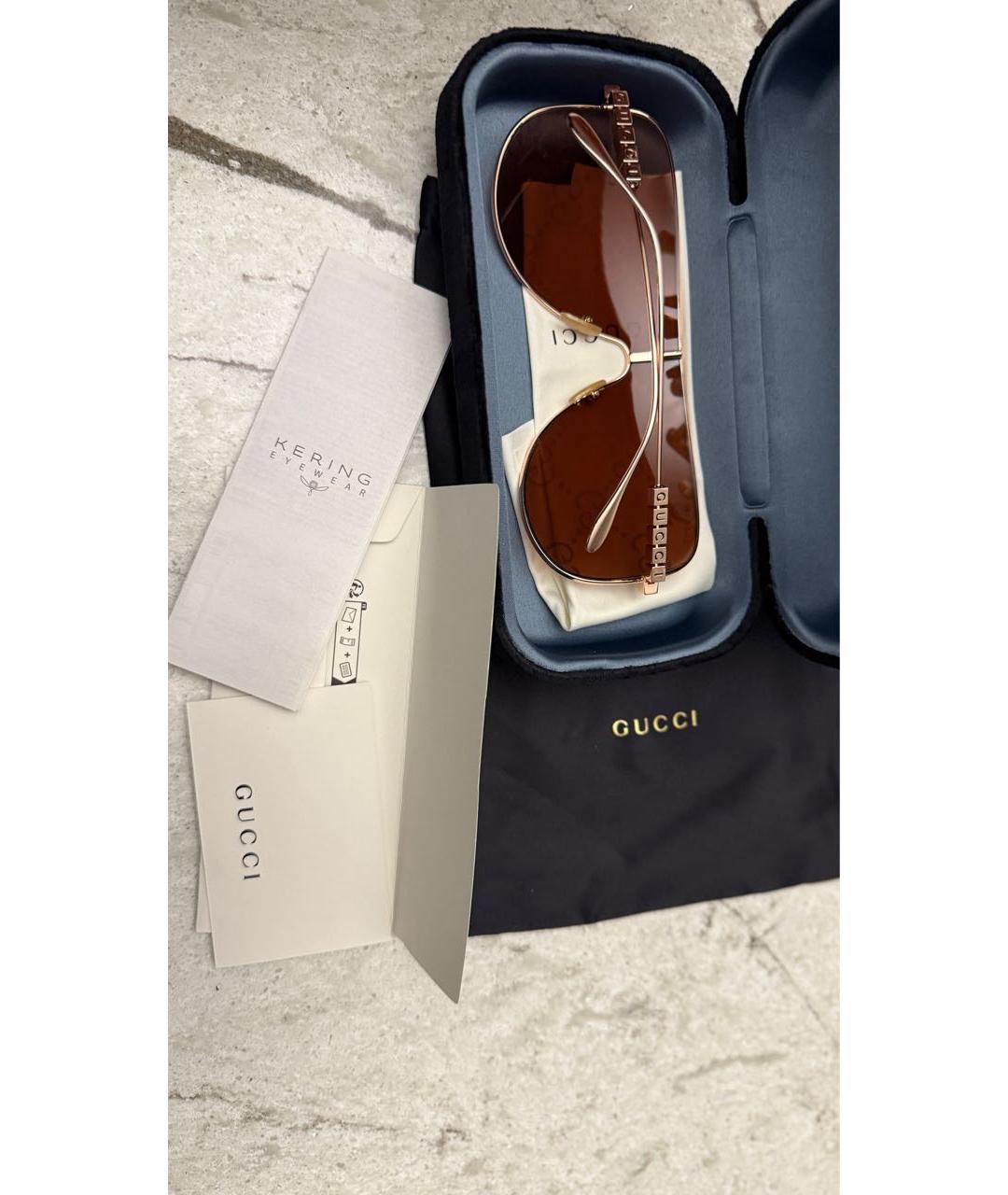 GUCCI Мульти металлические солнцезащитные очки, фото 7