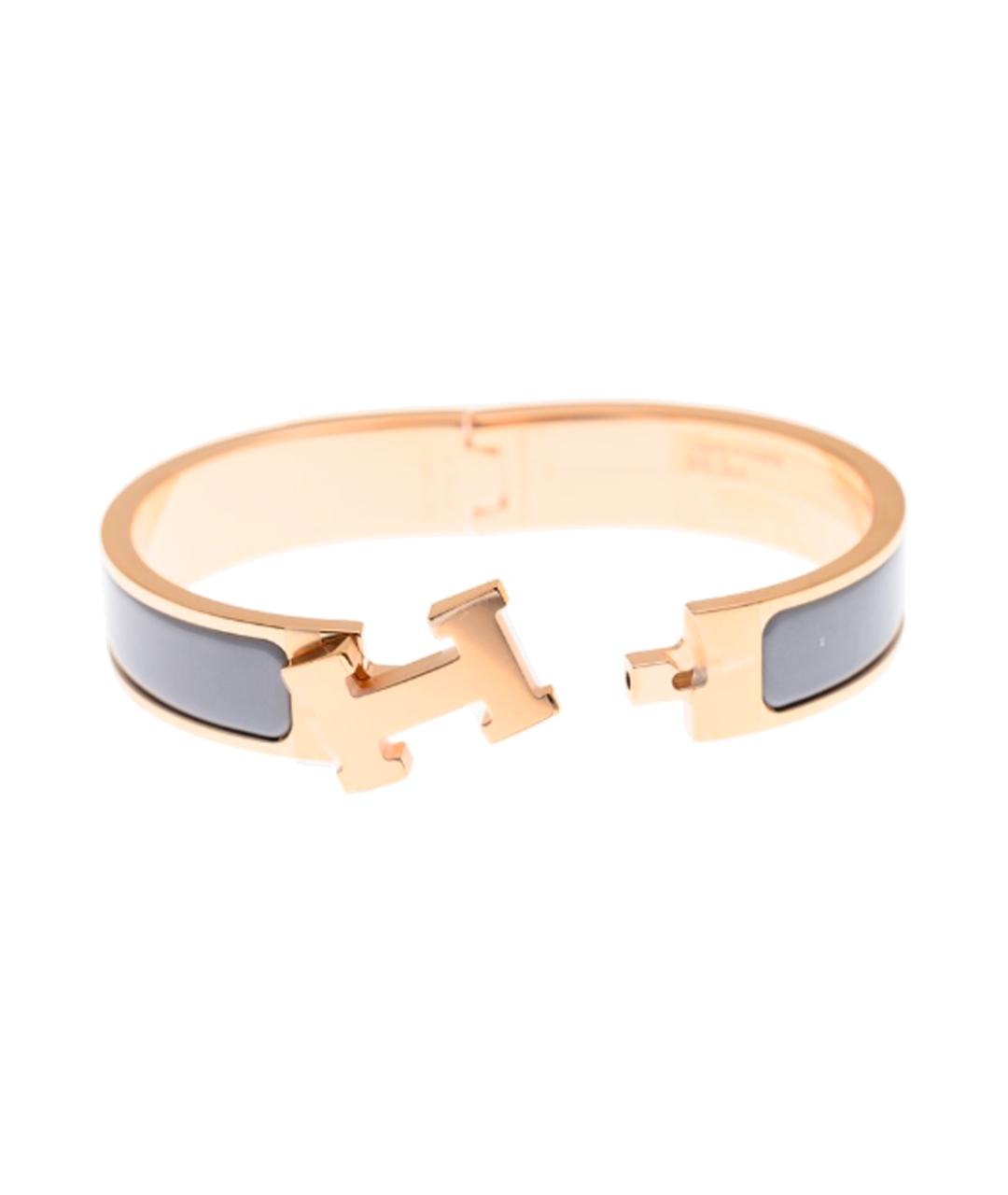 HERMES Золотой металлический браслет, фото 2