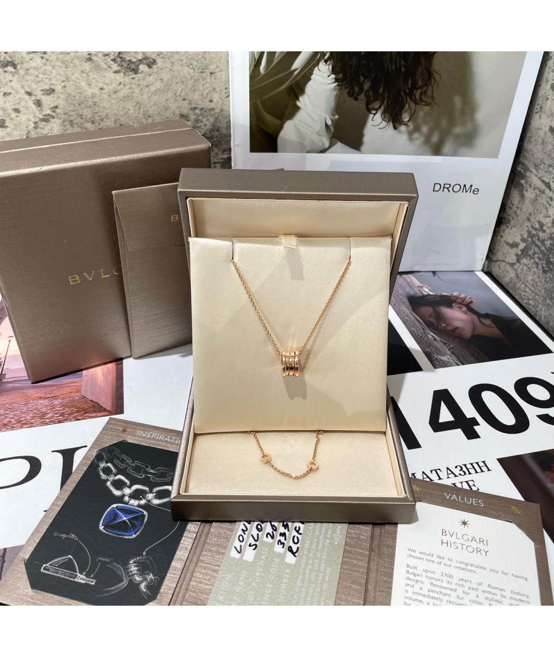 BVLGARI Золотое колье из розового золота, фото 5